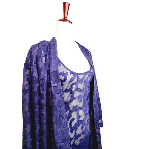 Victoria's Secret Gold Label Purple Sheer Nightgown and Robe - Size S - Picture 4 of 15